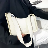 fashion solid color leather shoulder messenger bags for women 2021 wide shoulder strap luxury womens crossbody bag sac epaule