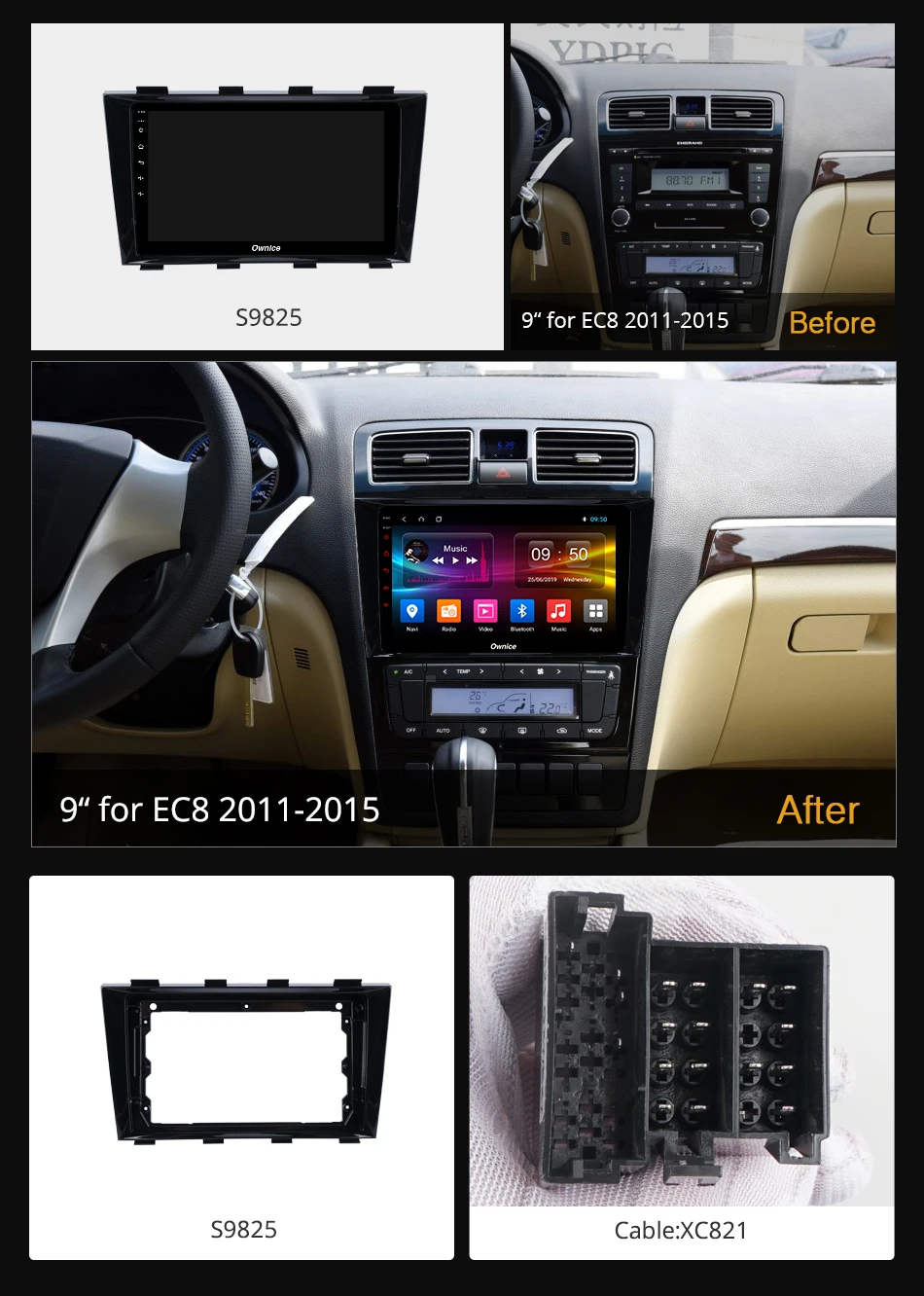 Ownice Android 9 0 k3 k5 k6 для Geely Emgrand EC8 2011 2015 360 панорамный автомобильный планшетный ПК