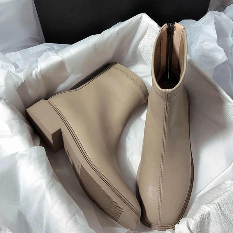 Soft Leather Flat Women's Martin Boots, Women's Plus Velvet Platform Ankle Boots, Winter Warm Cotton Shoes Plus Velvet Leisure