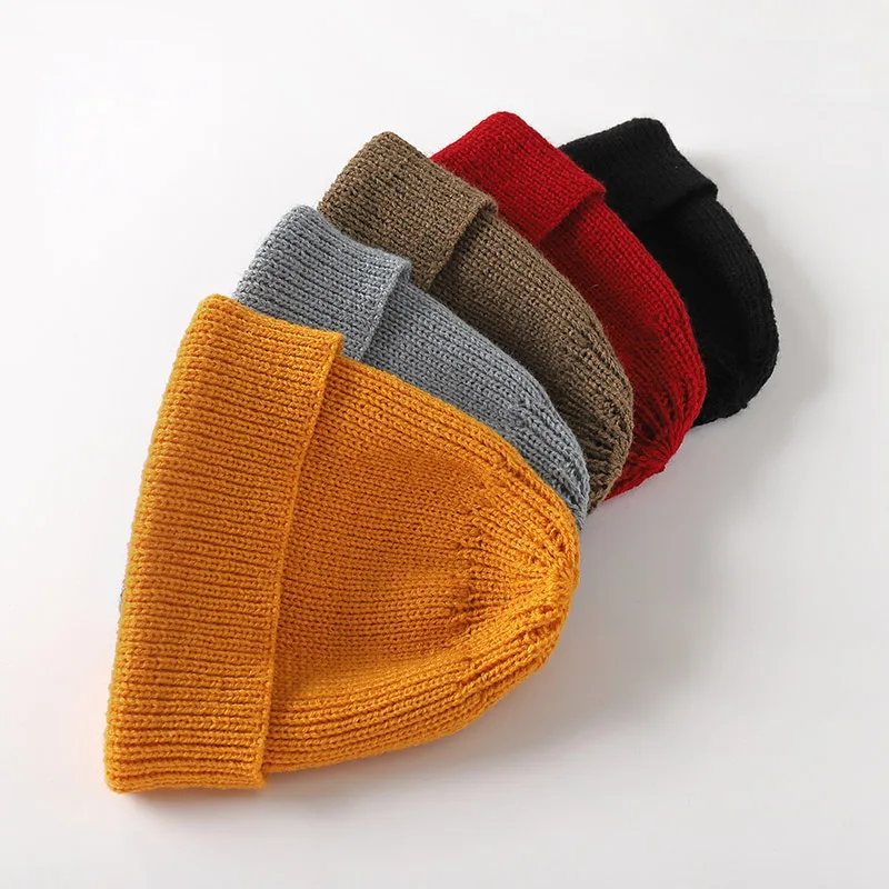 Вязаная шапка Мужская Зимняя Шапка бини с черепом для мальчиков Матросская без