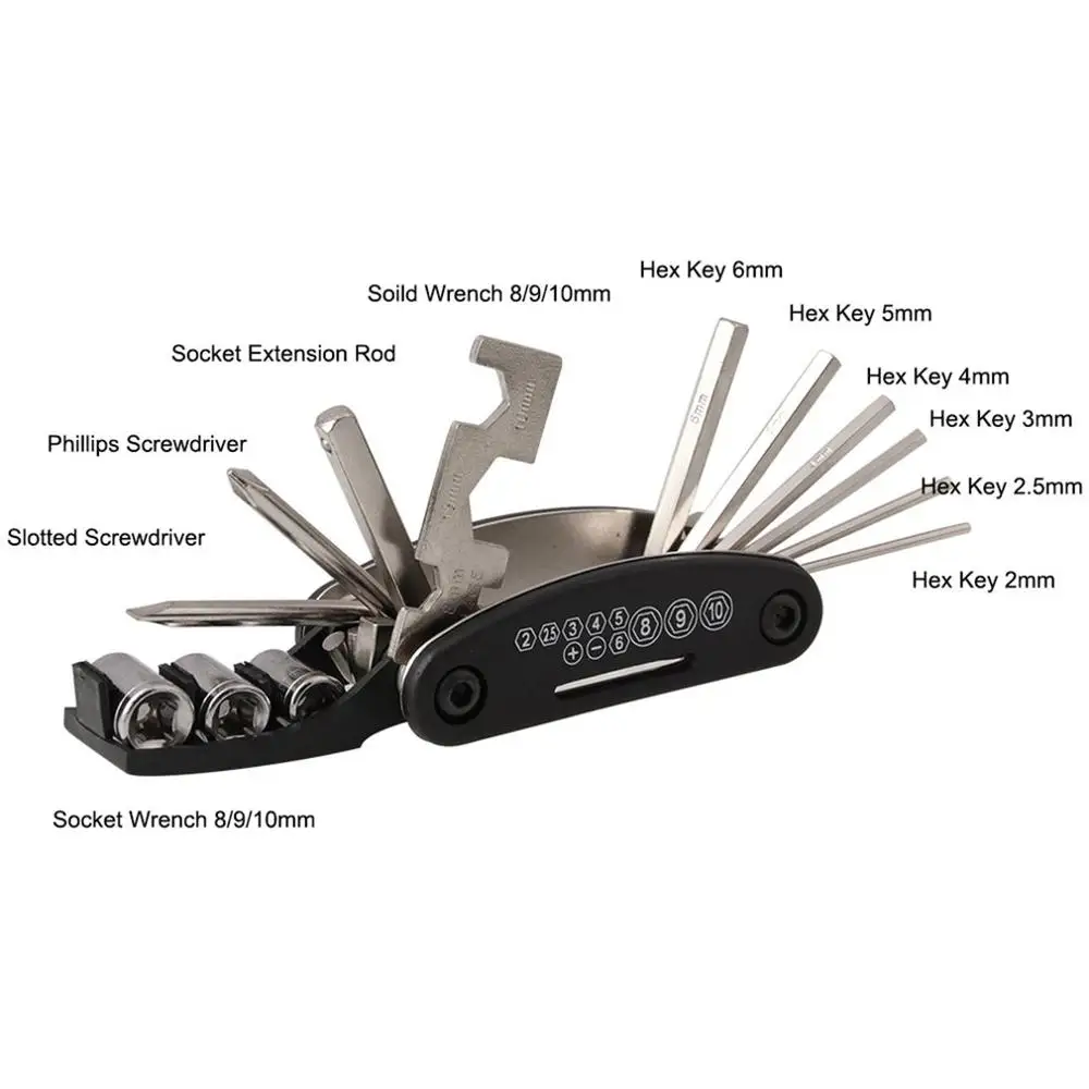 17 шт. для велосипеда MTB набор инструментов ремонта комплект велосипед прокол шины