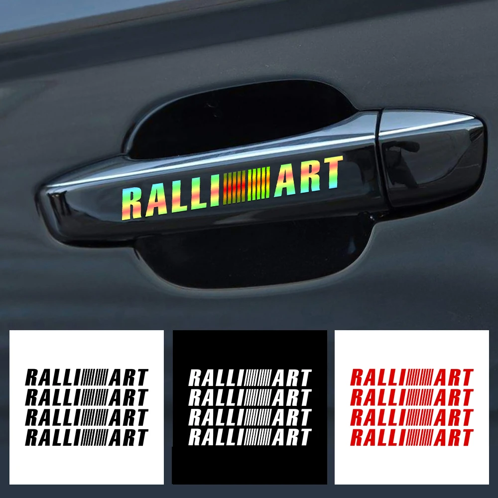 

4pcs Car Door Handle Wiper PVC Stickers For Mitsubishi Lancer EX Outlander ASX Ralliart Competition Colt Delica Evolution X L200