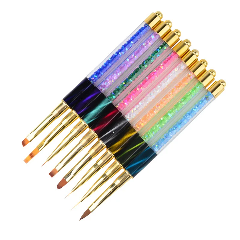 

Nail Art Acrylic UV Gel Extension Builder Liquid Powder Carving Brush French Stripes Lines Liner Drawing Painting Pen