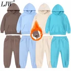 Новинка 2021 года, детское флисовое пальто детский плюшевый свитер среднего размера с капюшоном флисовая куртка на подкладке из хлопка для мальчиков и девочек