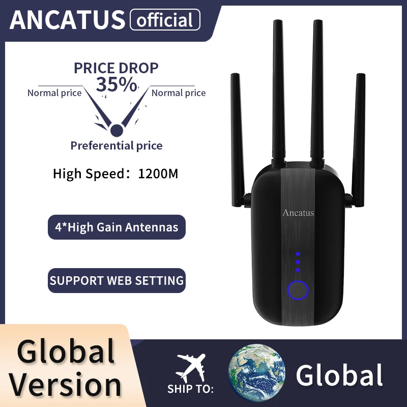 Wi-Fi-маршрутизатор ANCATUS A2 AC1200M 2 4/5 ГГц 802.11ac | Компьютеры и офис