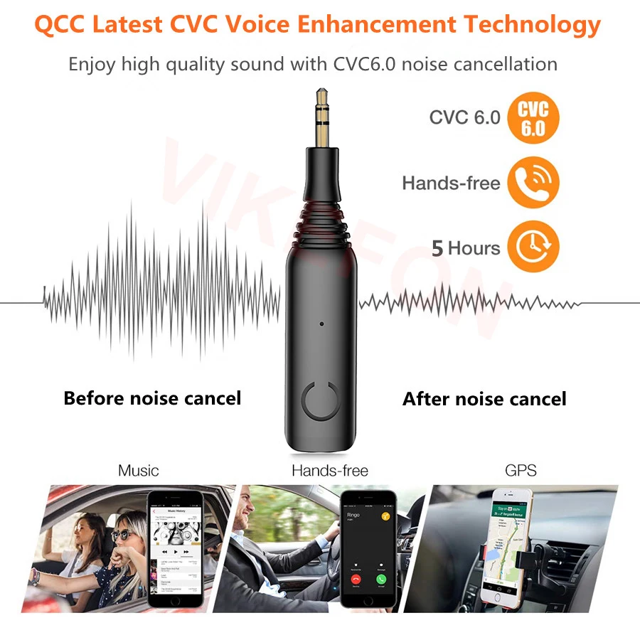 APTX LL Bluetooth 5 0 адаптер и приемник 3 мм AUX Jack RCA беспроводной микрофон Handsfree