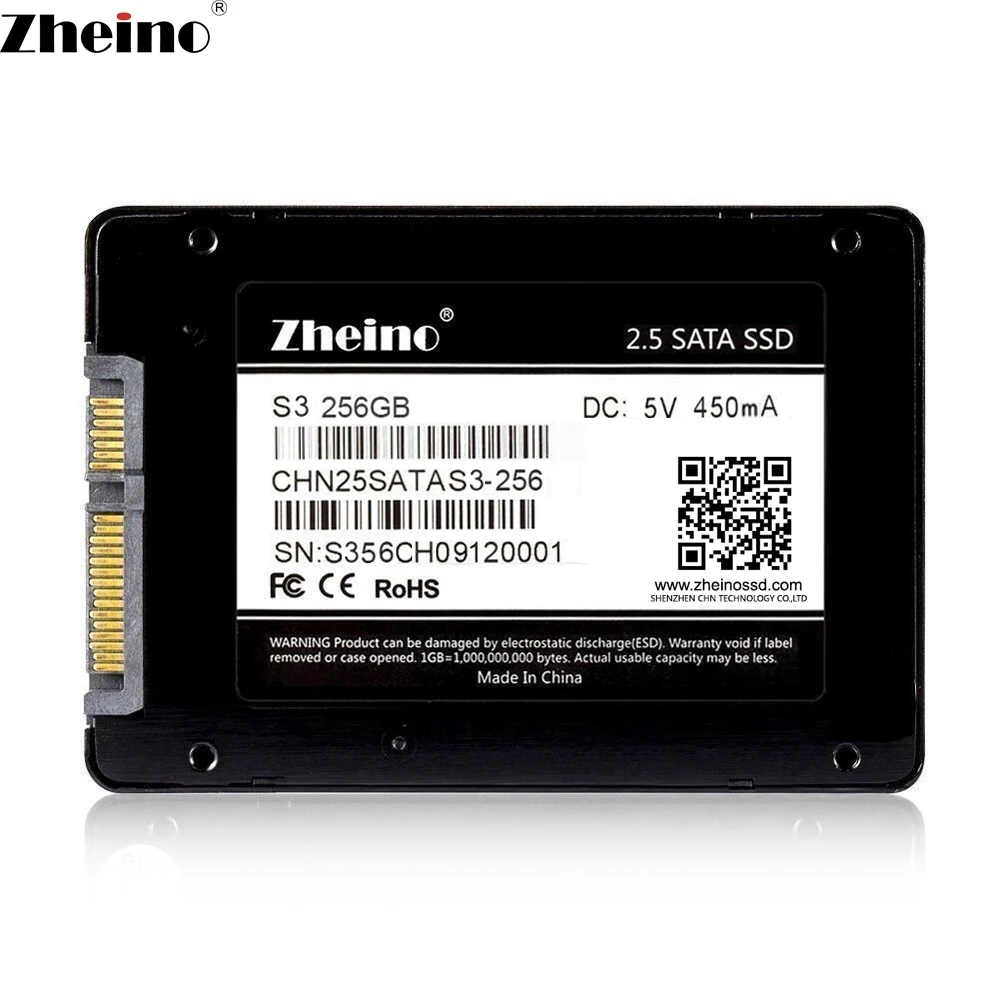 Zheino SATAIII SSD 256GB твердотельный накопитель 2,5 ''6 ГБ/сек. SATA3 внутренний жесткий диск для настольного ноутбука