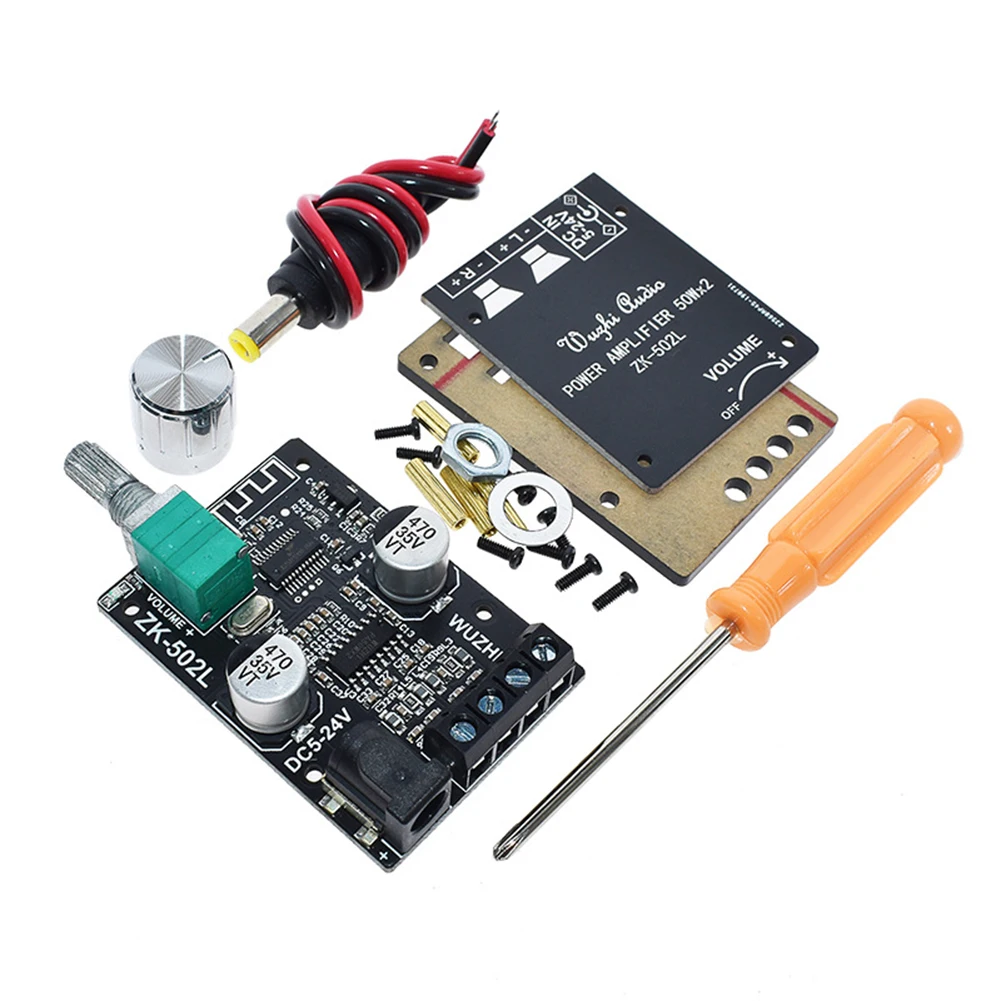 ZK-502L 2x50W Mini Dual Channel Speaker Digital Power Amplifier Board Wireless Audio Stereo Bluetooth-compatible 5.0 Amp - купить по