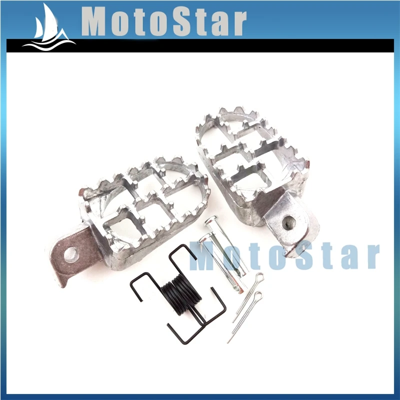 Серебристая алюминиевая подставка для ног мотоцикла XR50R CRF50 CRF70 CRF80 CRF100F |