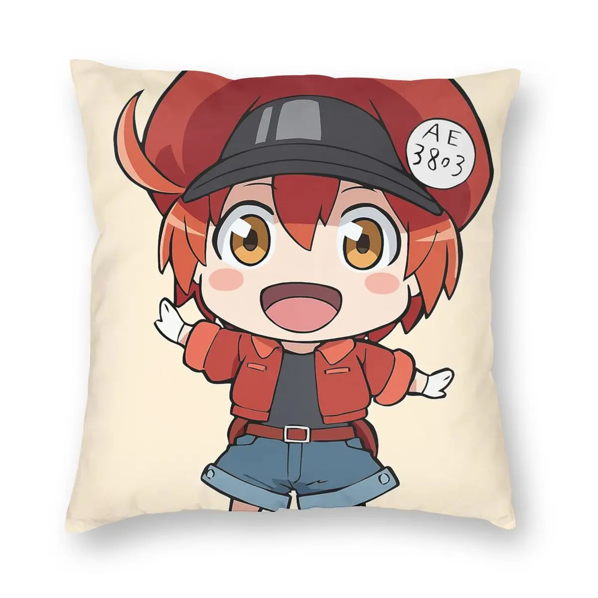 Декоративная подушка Hataraku Saibou манга на заказ декоративное покрытие в виде