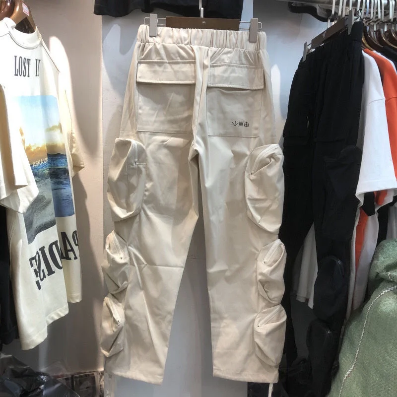 Новинка 2021 высококачественные черные брюки для мужчин и женщин с отделкой