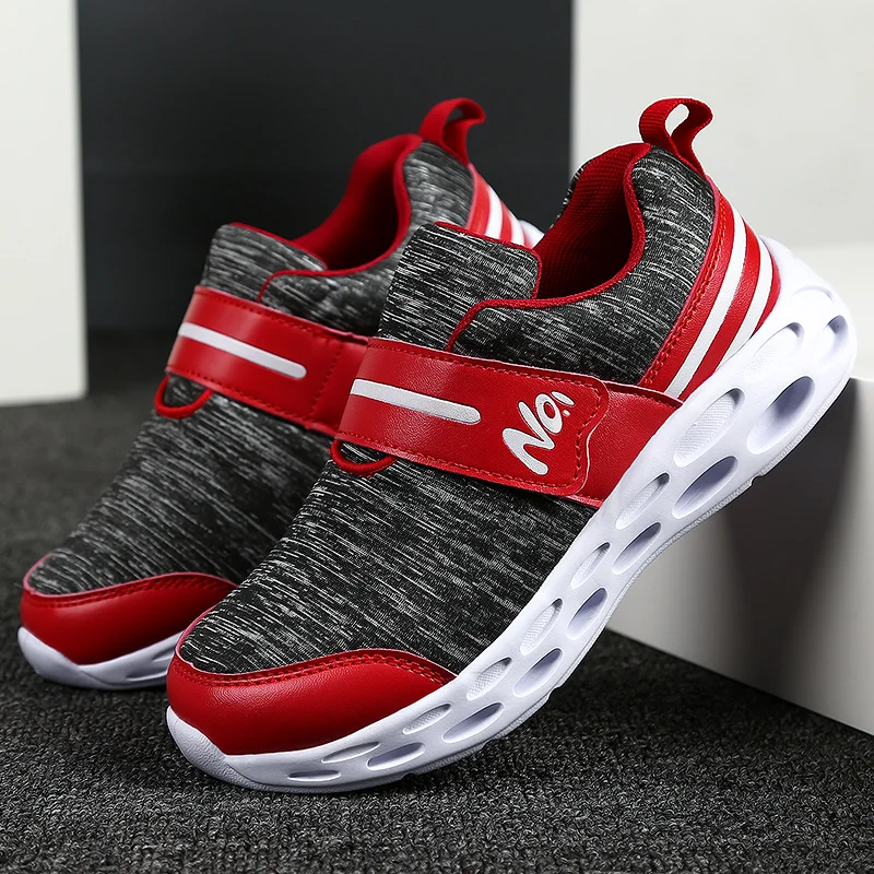 

2021 Kids Shoes Red Hook & Loop Hollow Bottom Children Sports Shoes For Boys Girls Breathable Mesh Boys Sneakers Zapatillas Niño