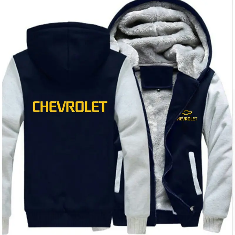 

Printed Chevrolet Mens Winter Hoodies Man Casual Sweatshirts Hooded Jackets Fleece Sportswear Thicken Warm Outwear