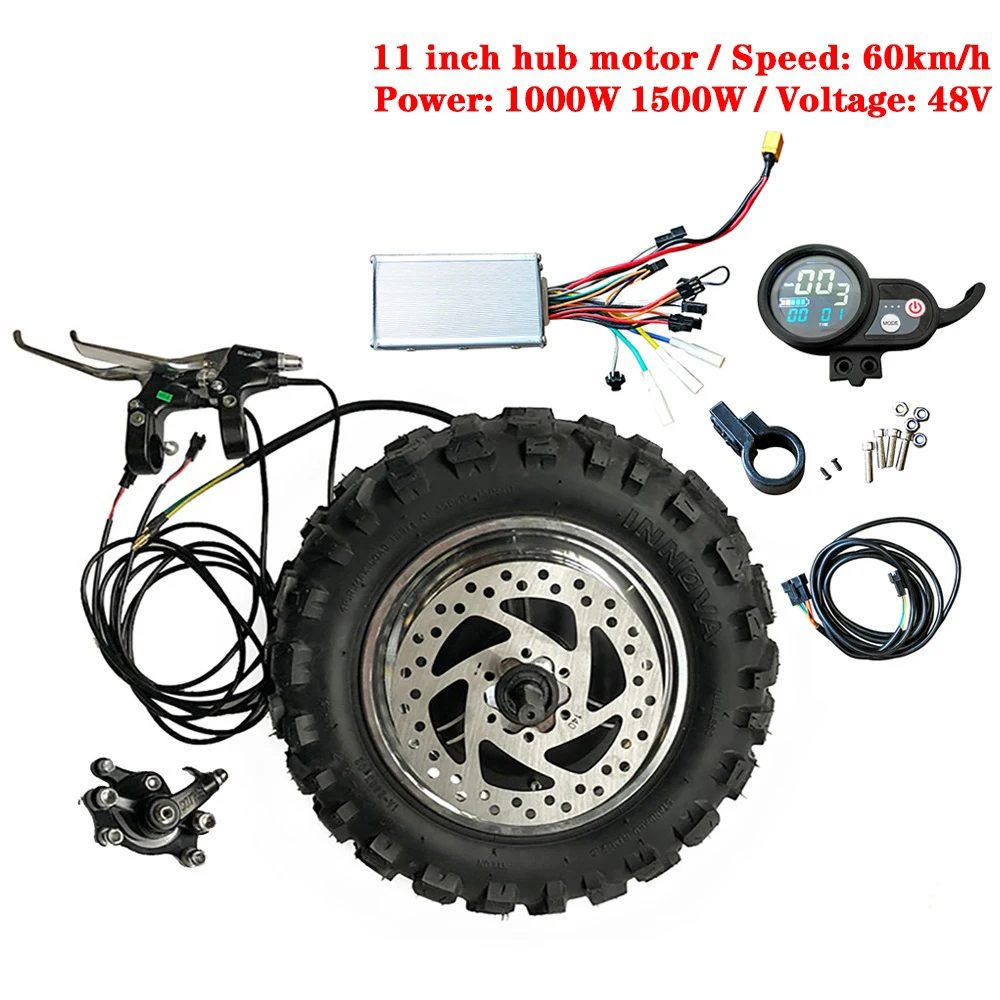 Высокоскоростной комплект с 11 дюймовым мотором 48V1000W1500W электрический мотор для