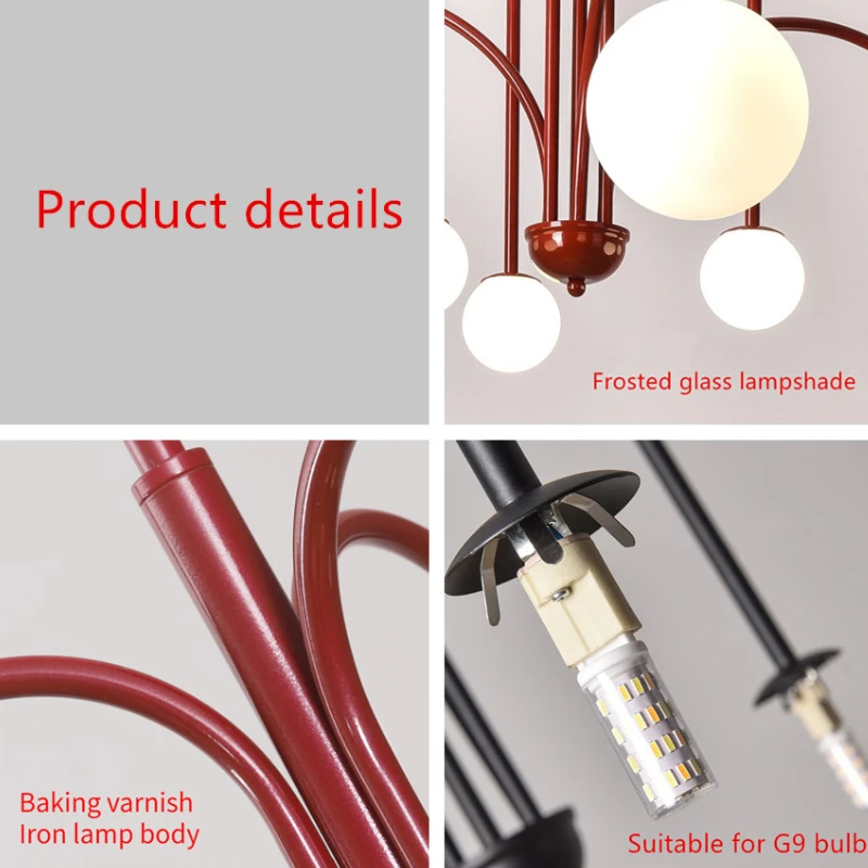 Nordic пост современный креативный Осьминог железа художественная люстра