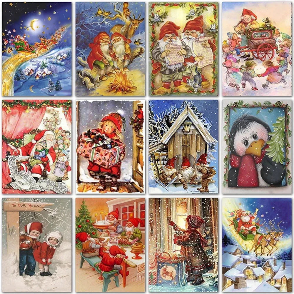 

5D DIY Diamond painting Christmas gift Santa Claus girl Full Round Diamond mosaic Full Square Diamond embroidery Cross stitch