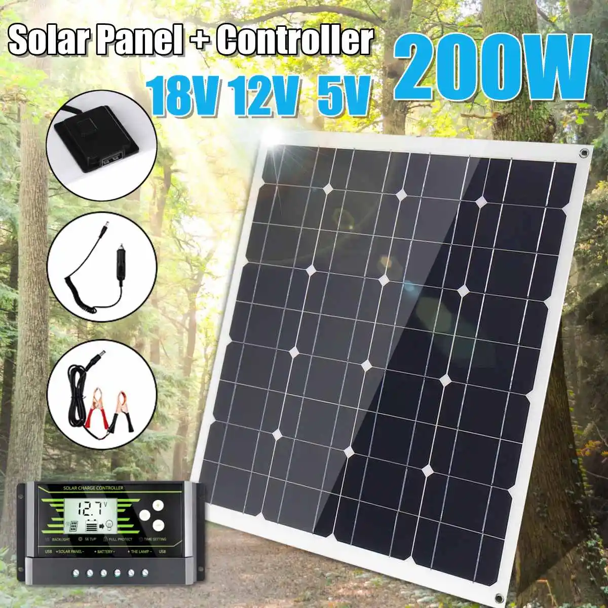 Новинка 200 Вт солнечная панель 18 в 5 В гибкий монокристаллический кремний с