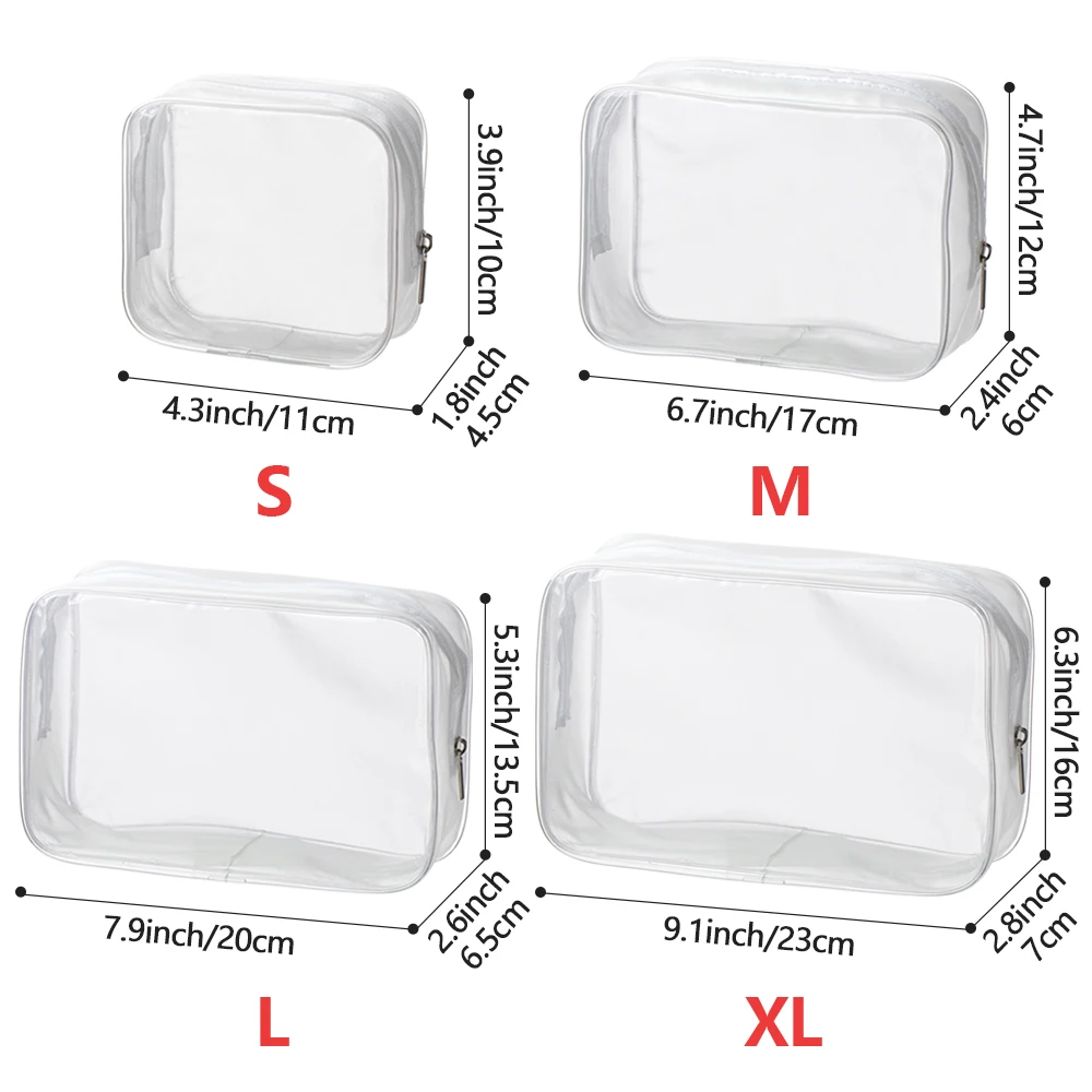 

1PC Transparent PVC Cosmetic Bags Clear Makeup Cases Beautician Cosmetic Holder Wash Bags Storage Make Up Pouches Wash Bags