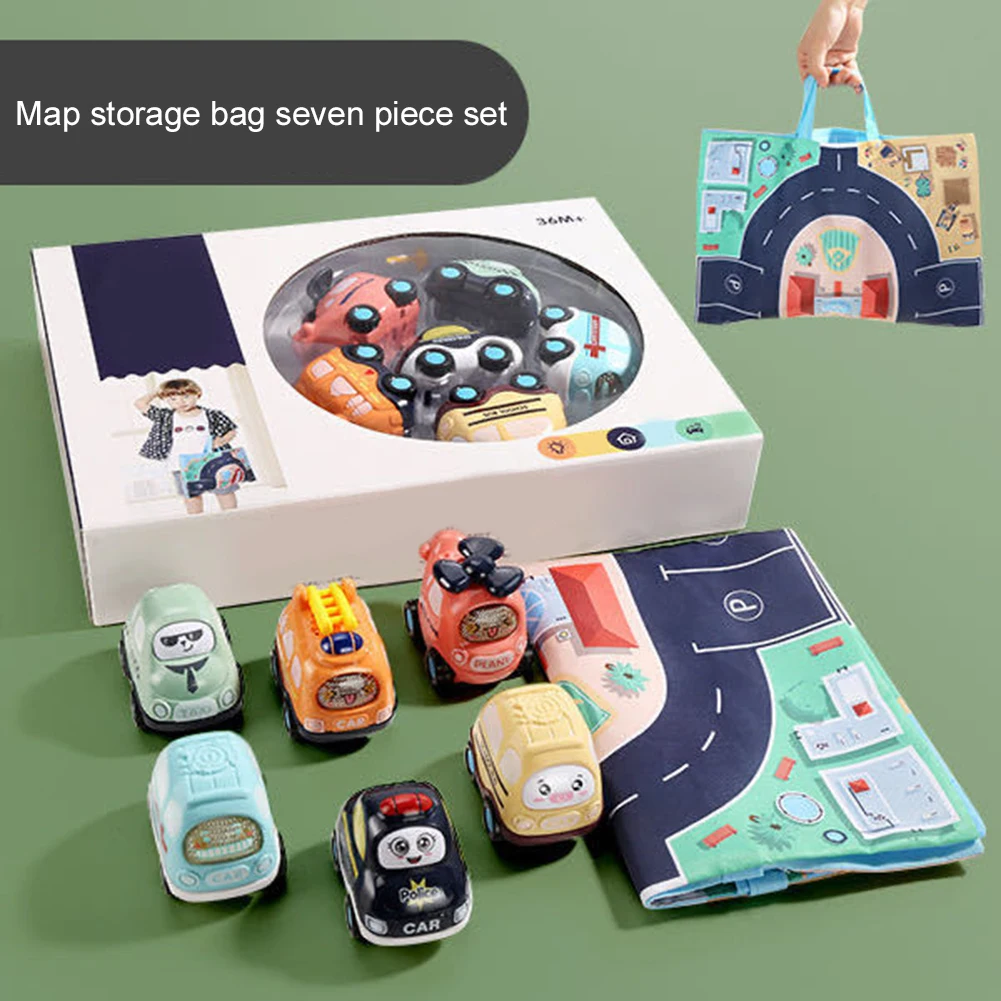 

6pcs Cartoon Toys Cute Plastic Pull Back Cars Toy Cars Pull Back Car Toys Inertia Sliding Vehicle Mini Model Kids Boy Toys Gift