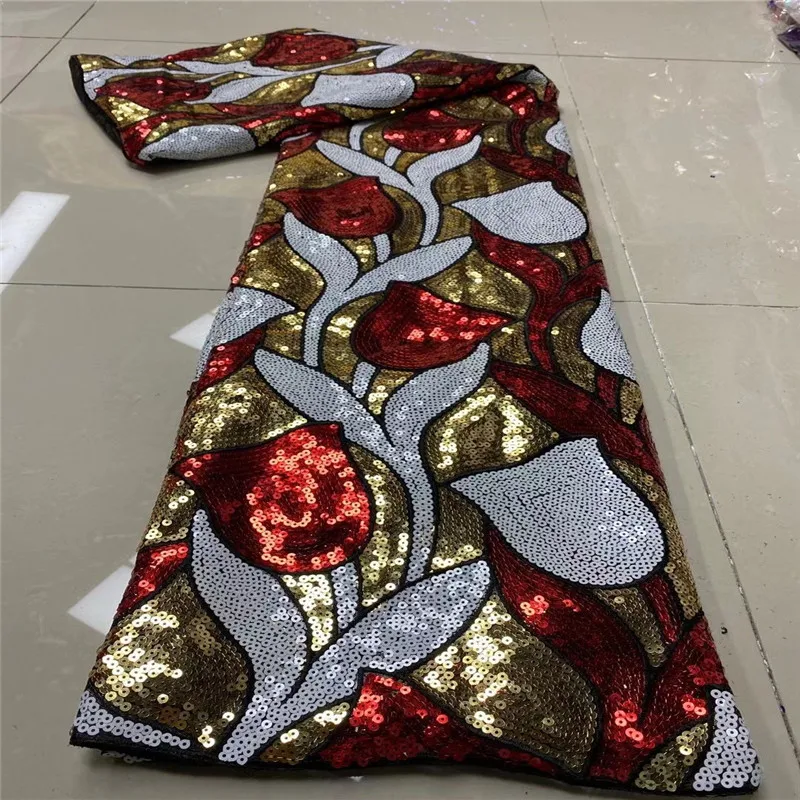 

5 ярдов Модные Разноцветные босоножки с блестками французское кружево 2021 Новое поступление Африканской ажурной вышивкой тюль кружево сето...