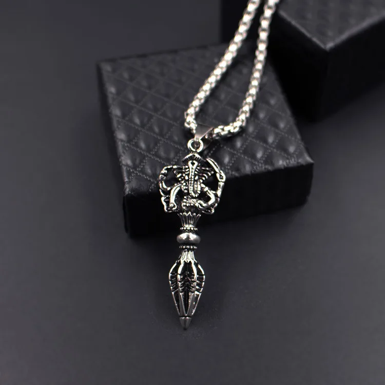 Буддийское ожерелье из нержавеющей стали в виде слона Vajra Evil Jiang Ganesha подвески