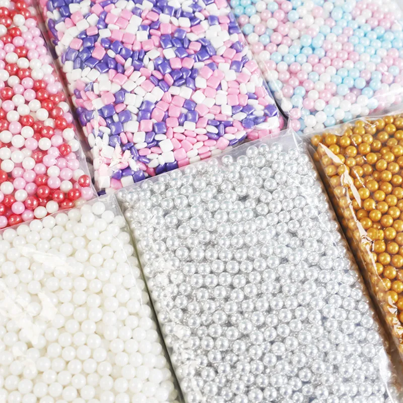500 г съедобные украшения для тортов жемчужные конфеты цветные сахарные бусины