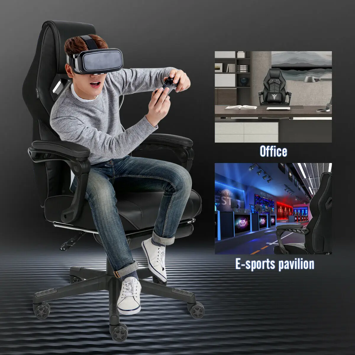 Массажное игровое гоночное Кресло компьютерное кресло поворотное 3D Поддержка