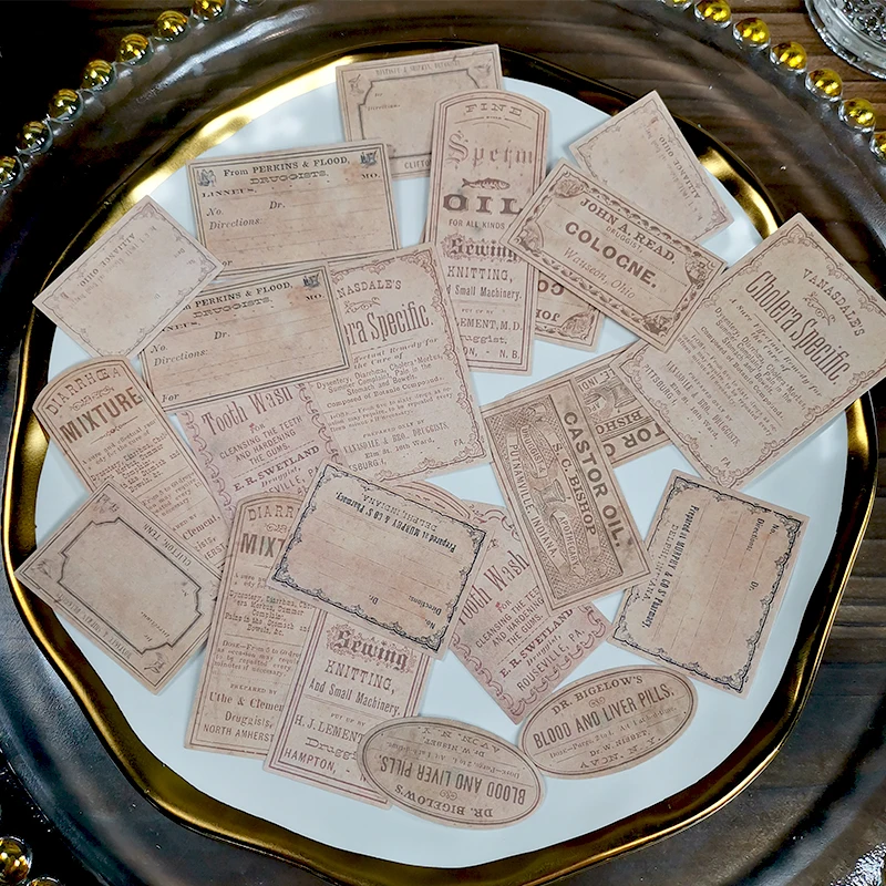 Panalisacraft 3 стиля винтажных наклеек из пергамента для скрапбукинга, проектов DIY, фотоальбомов и изготовления открыток.