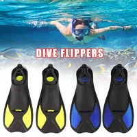 flippers fins short floating training swimming fins adults kids travel fins for diving swimming whshopping