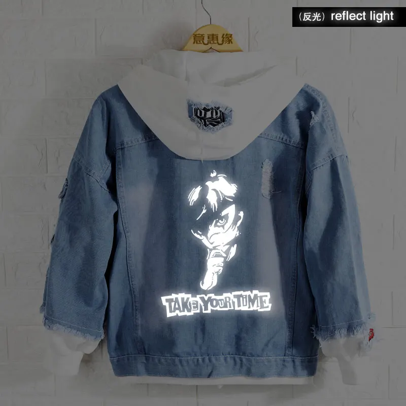 Толстовка PERSONA 5 с капюшоном аниме пальто весна осень p5 светоотражающая легкая