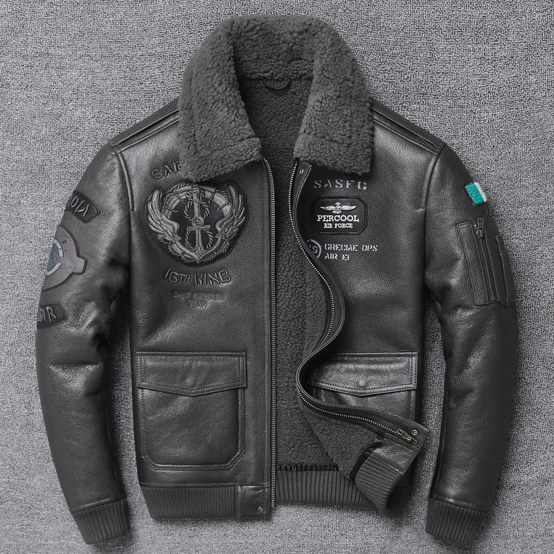 Мужская винтажная куртка из козьей кожи коричневый жакет овечьей шкуры с