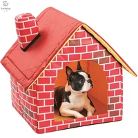 pet dog bed foldable house small tent cat kennel indoor portable trave cushion mat sofa washable puppy plush large