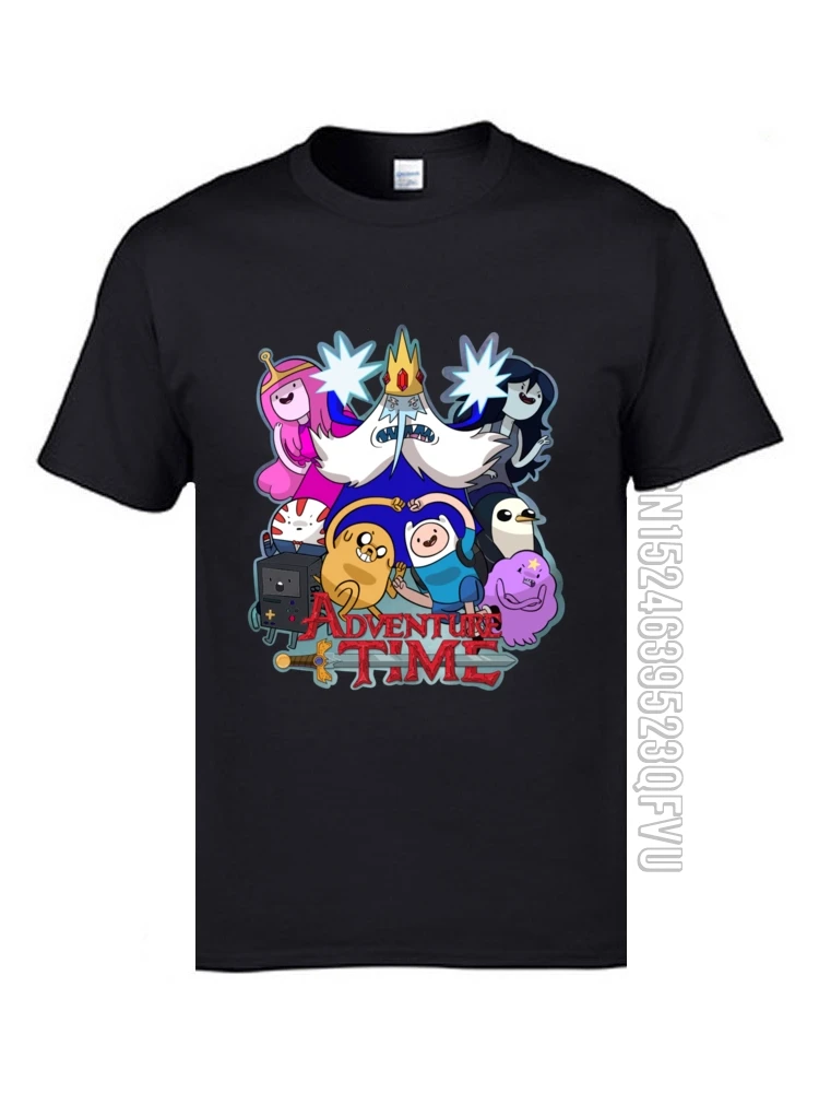 Футболки с аниме Время приключений Джейк н Финн|Мужские футболки| |
