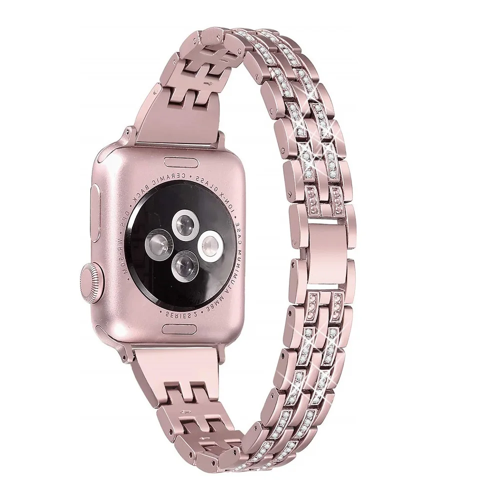 

Ремешок из нержавеющей стали для Apple Watch Band, женский браслет для Iwatch Series 4/5, 38 мм 40 мм