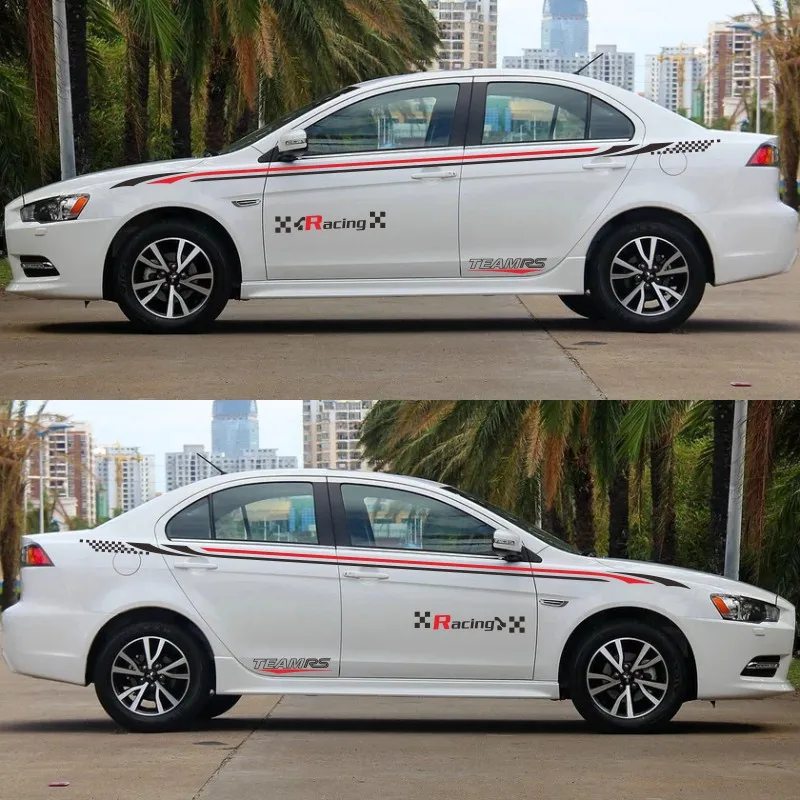 

car sticker For Mitsubishi LancerEX Lancer EX Car Both side body sport auto stickers