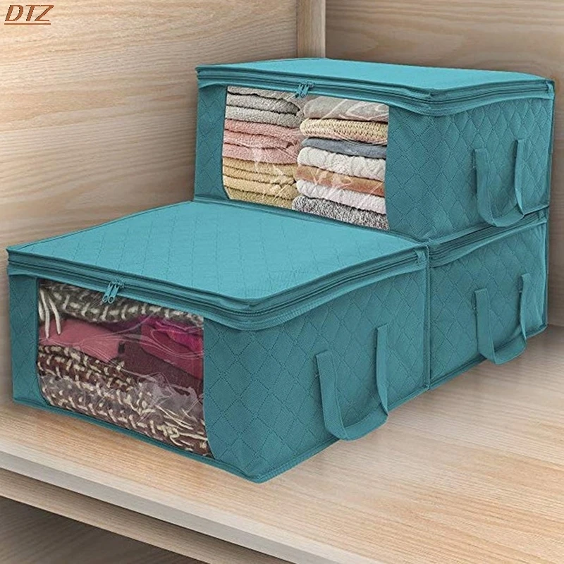 

New Super Practical Portable Three Color Non Woven Storage Bag Folding Quilt Dustproof Cabinet Finishing Box