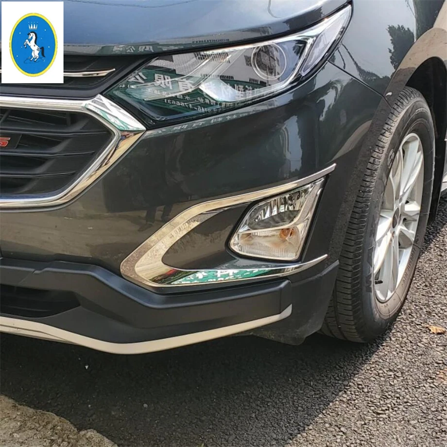 Yimaautotrims аксессуар хром передние противотуманные фары лампа век брови крышка отделка Подходит для Chevrolet Equinox