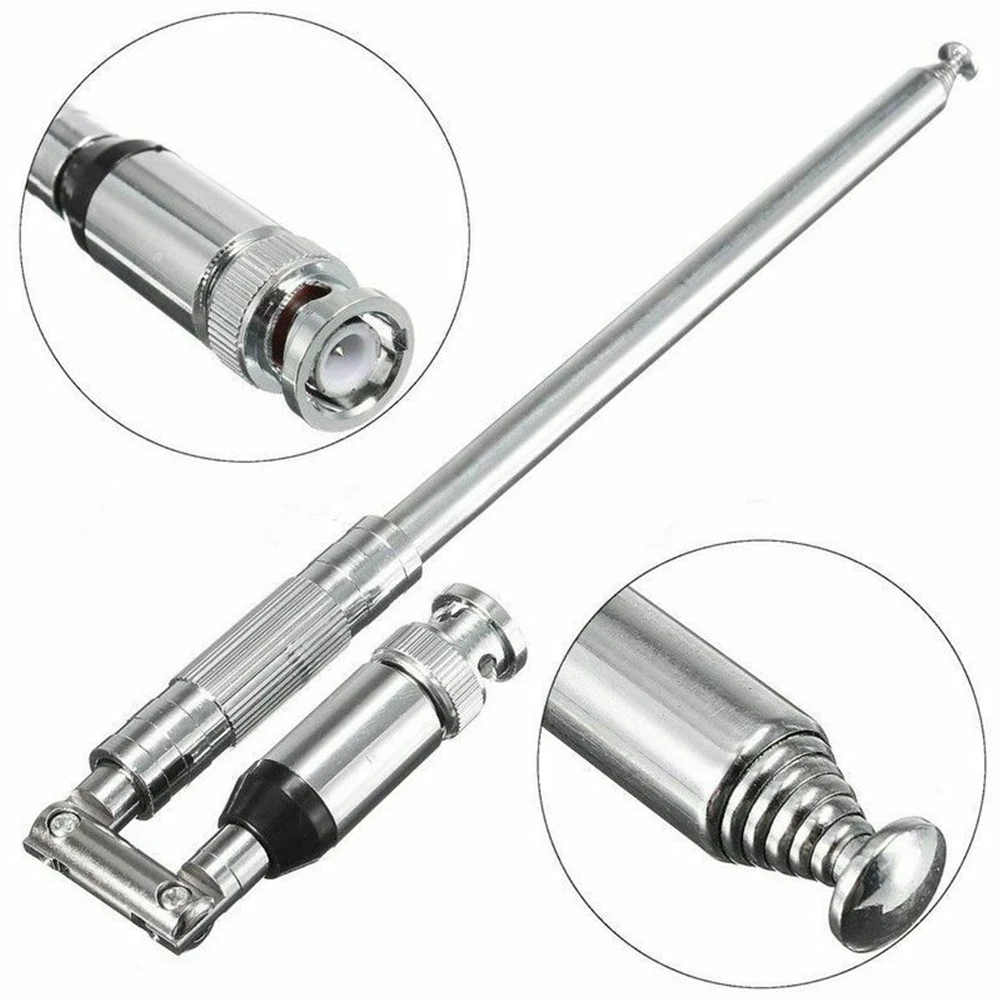 

118-136MHZ Home Manual Foldable High Gains Long Rod Stainless Steel Airband Intercom Antenna Office Radio Receiver For Aviation