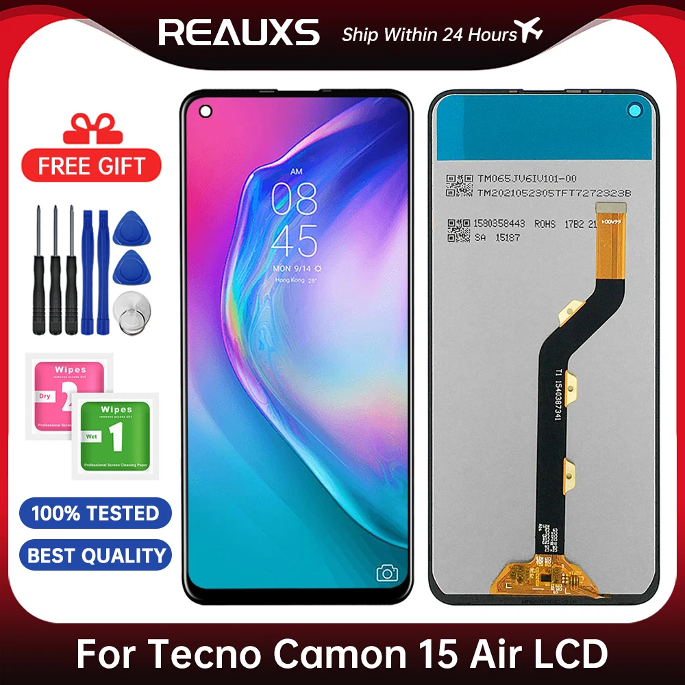 

ЖК-дисплей 6,6 дюйма для Tecno Camon 15 Air CD6, детали для замены, абсолютно новый ЖК-дисплей Camon15 Air