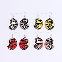 trendy butterfly earrings personality style fashion jewelry cute colorful cute african wooden earrings for woman gifts 2020 new