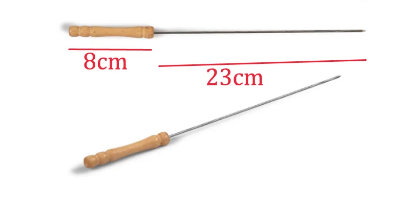 Шпажки для барбекю пикника 10 шт. жареная палочка из нержавеющей стали с