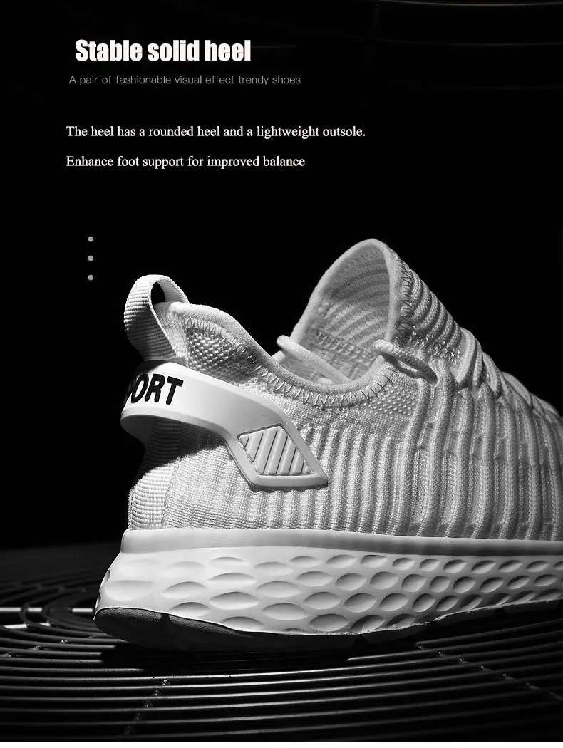 QZHSMY/Белая обувь для мужчин; светильник Flyknit; мужские кроссовки; дышащая повседневная спортивная обувь; сезон весна-осень; удобные теннисные туфли; Masculino