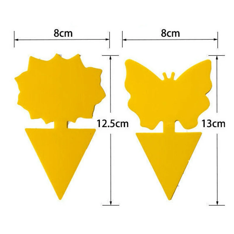 50 шт липкие ловушки для мух желтый обработки фруктов насекомых клей ловушка