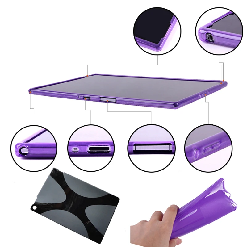 Мягкий прозрачный гелевый Чехол из ТПУ чехол для задней панели Sony Xperia Z2/Z4 Tablet Ultra