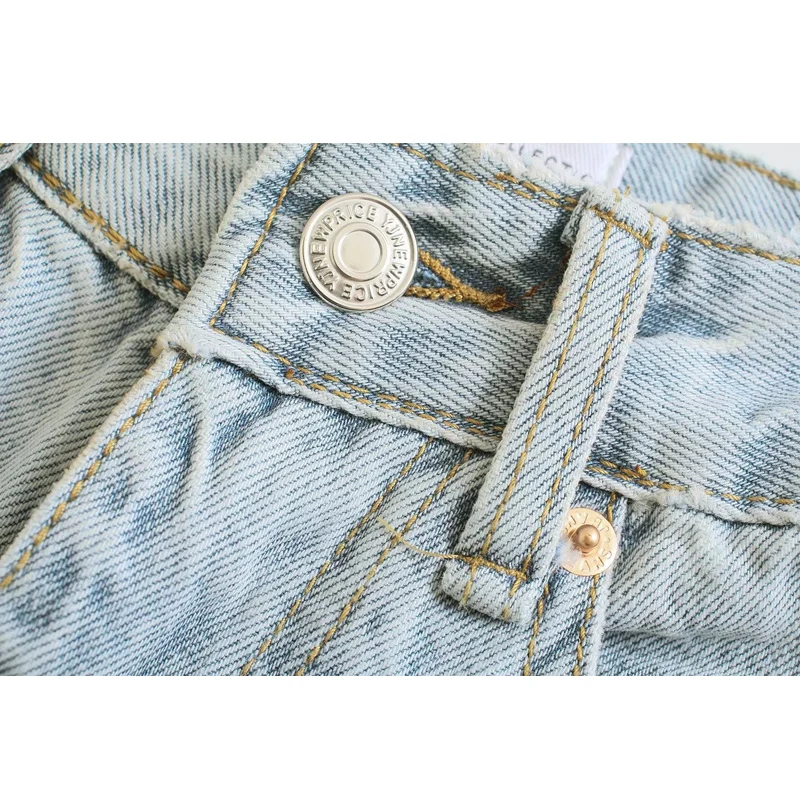 

Za High Waist Loose Comfortable Jeans For Women Fashionable Casual Straight Pants Jeans Ripped Jeans Xitimeao