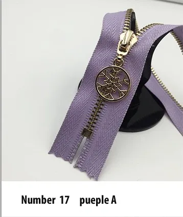 purple A 30 цветов Длина 50 см близкий конец золотая металлическая застежка-молния для шитья молнии одежды аксессуары молнии DIY инструменты на цветной молнии P106 - Цвет: purple A