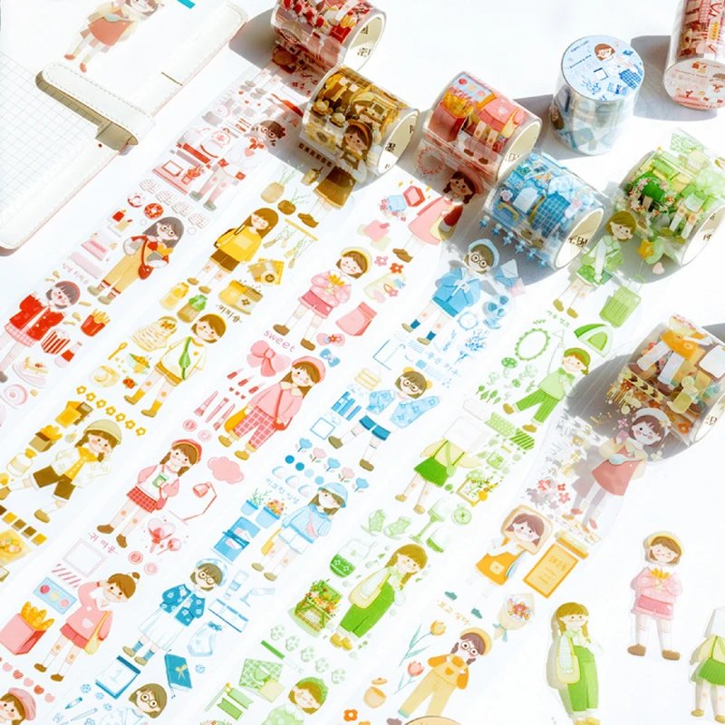 Open A Small Shop Series PET Washi Tape клейкая лента сделай сам скрапбукинг наклейка этикетка |