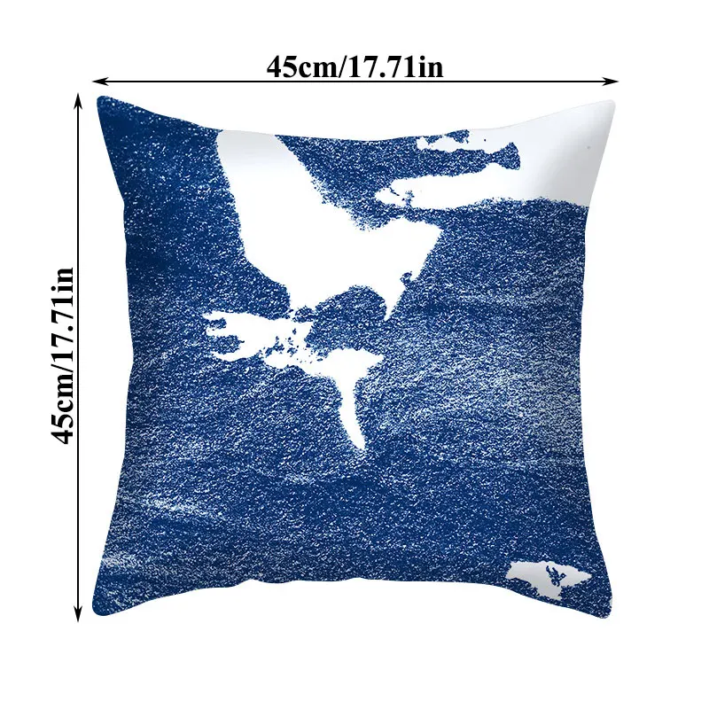 

Hot Blue Pattern Pillow Case Throw Pillows Cover Soft Comfortable Cushion Cover Abstract Pillowslip Fashion Home Supplies