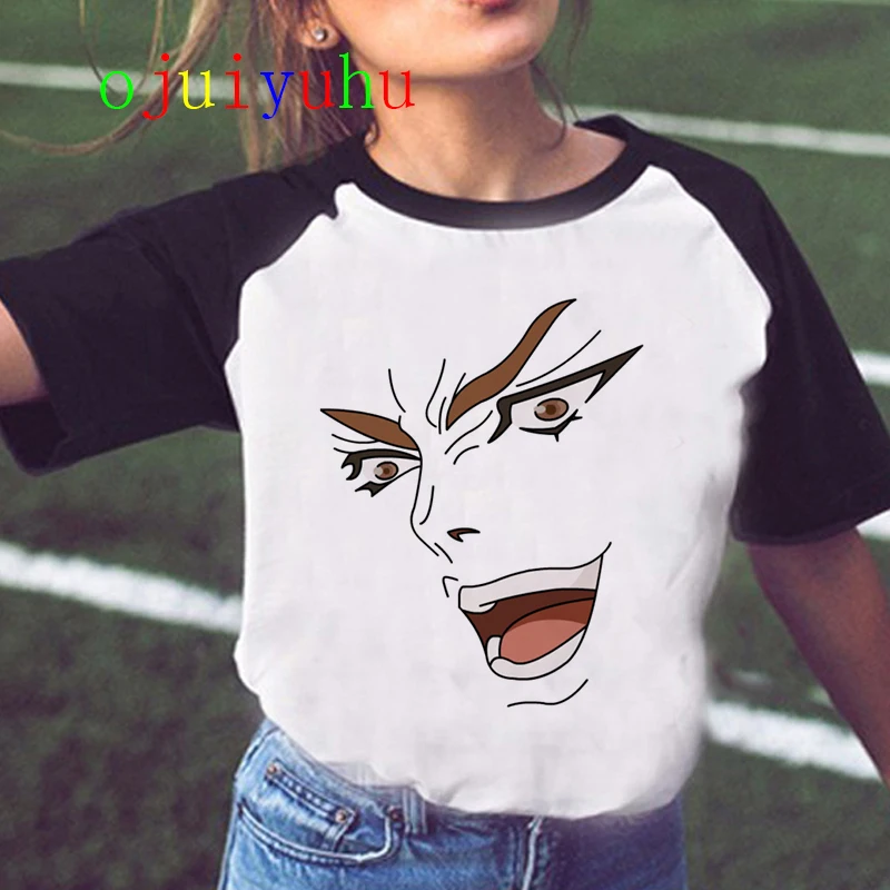 Женская футболка Jojo Bizarre Adventure летняя с японским аниме Kawaii графическая размера