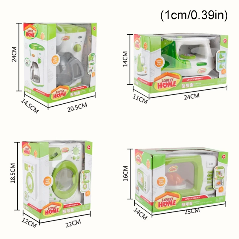 

2021 New Simulation Home Appliances Mini Electric Iron Washing Machine Pretend Play Toys